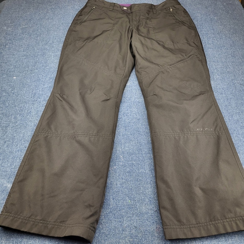 Eddie Bauer Sport Active Fit Fleece Lined Hiking Pants Black Petite 8 Womens